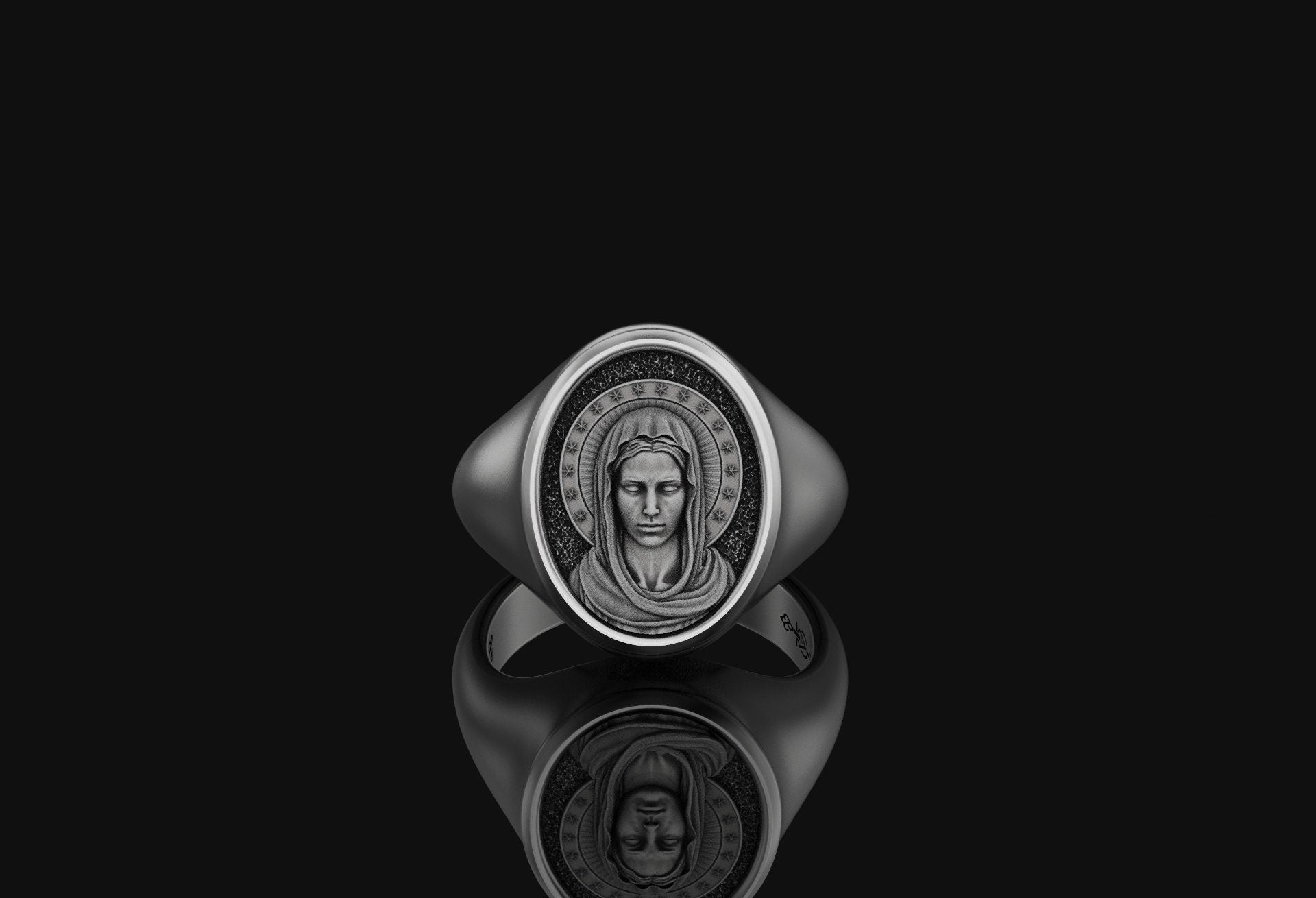 Mother Mary Signet Ring