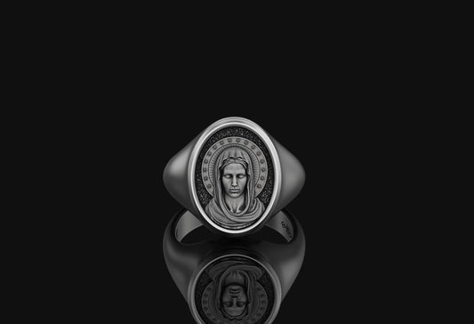 Mother Mary Signet Ring