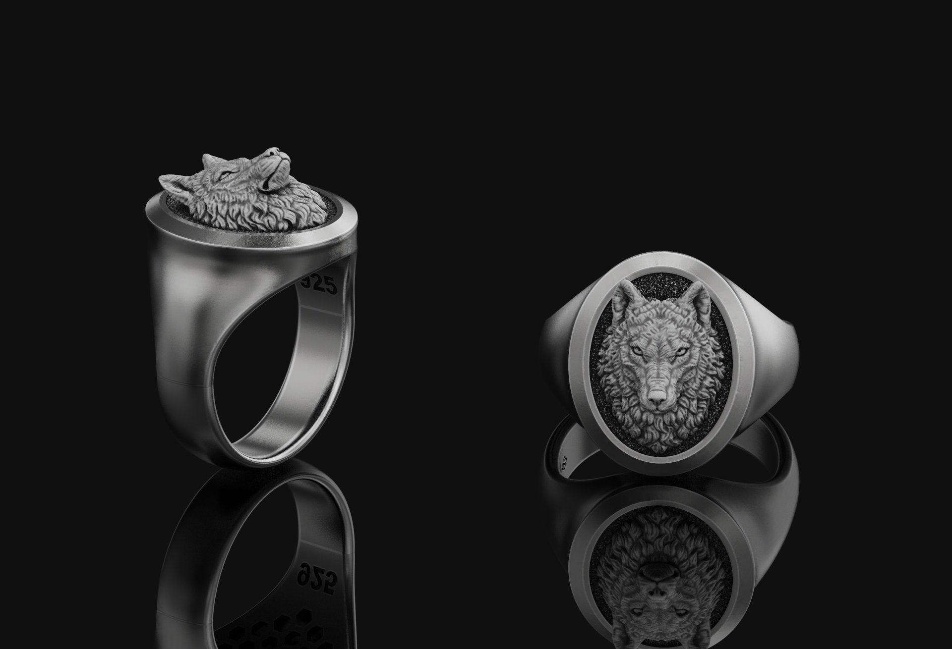 Wolf Signet Ring