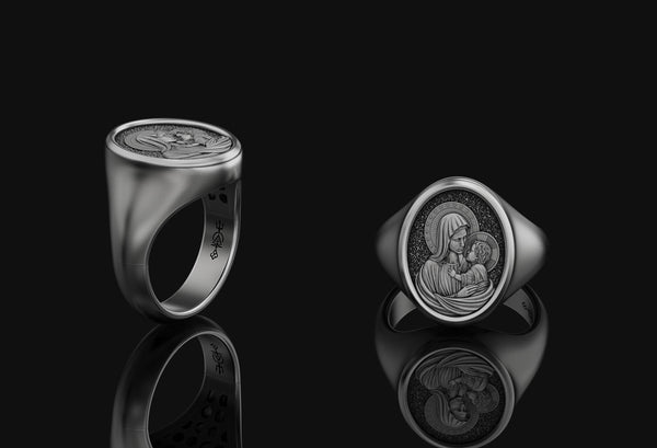 Mother Mary Signet Ring