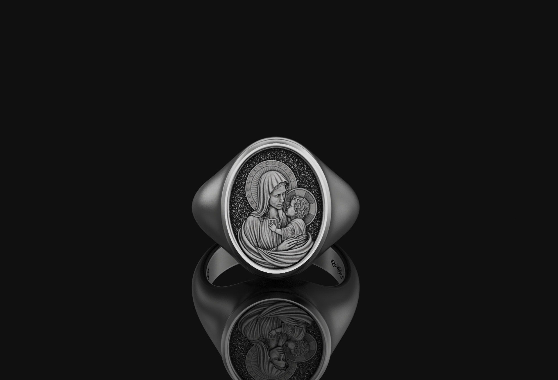 Mother Mary Signet Ring