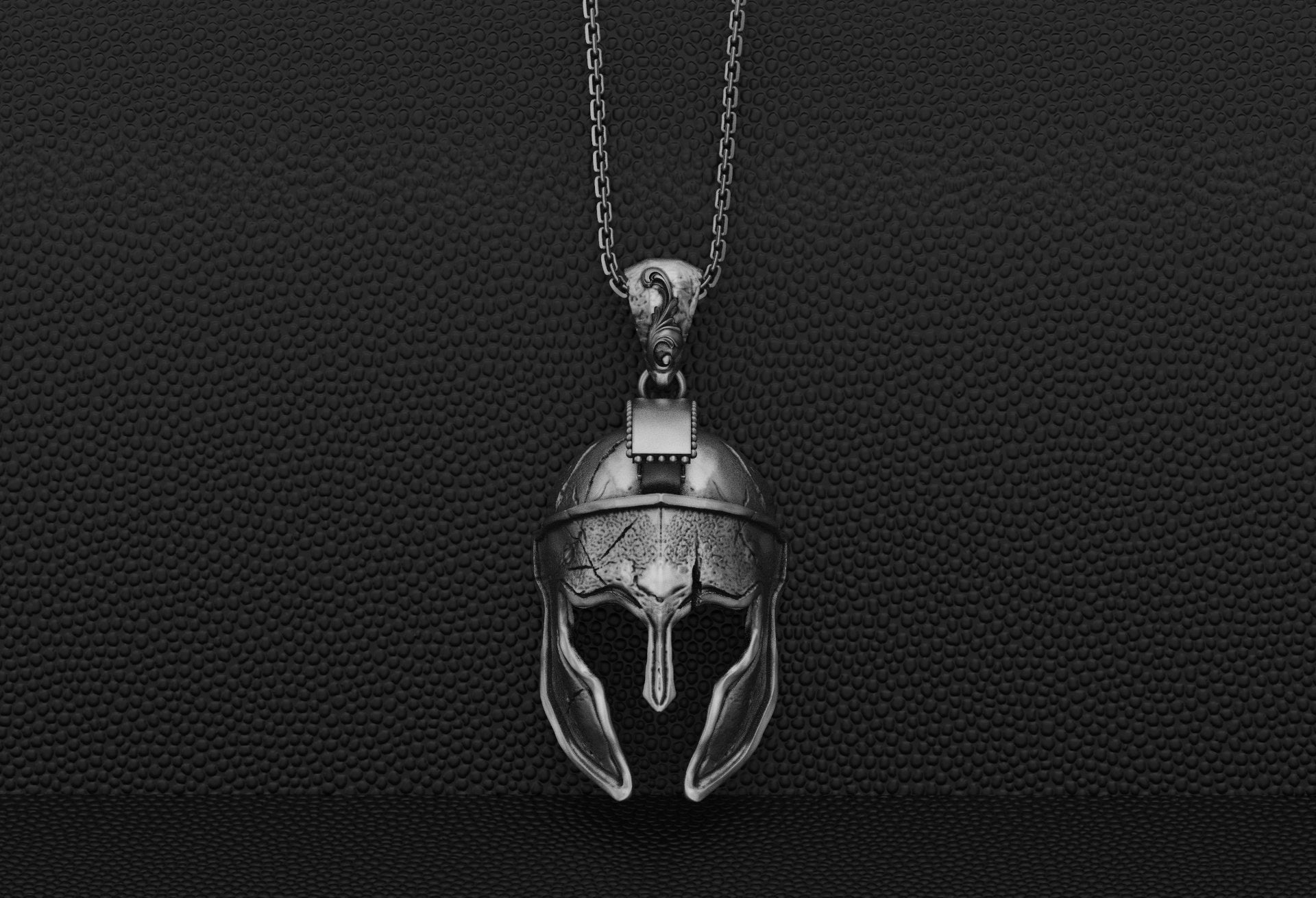 Spartan Warrior Helmet Necklace