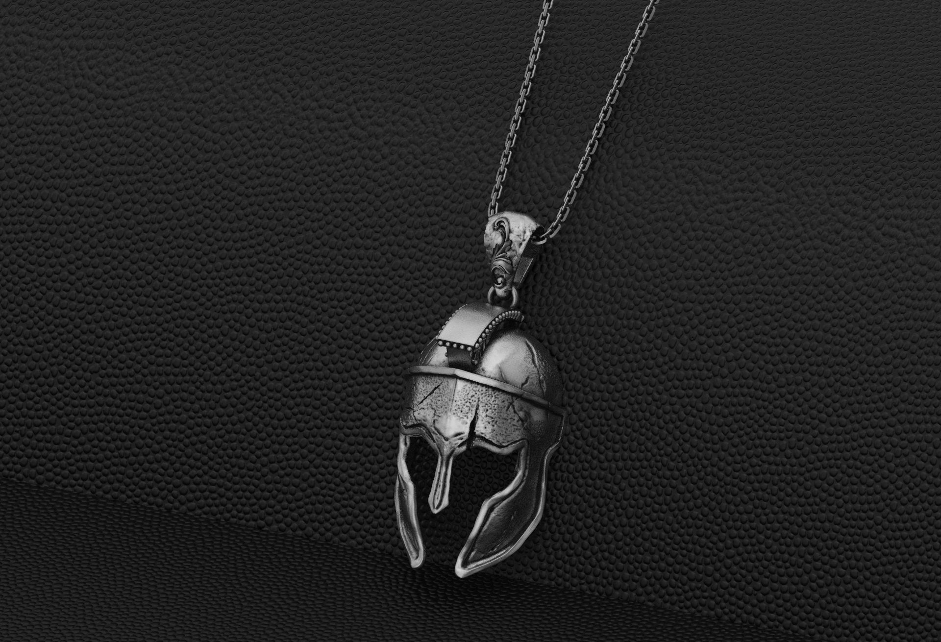 Spartan Warrior Helmet Necklace