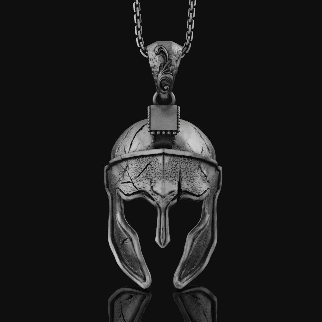 Spartan Warrior Helmet Necklace