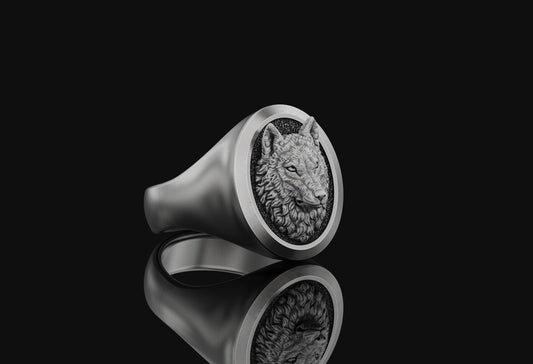 Wolf Signet Ring