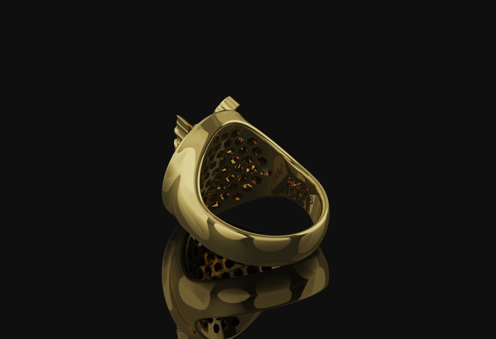 Oni Mask Signet Ring