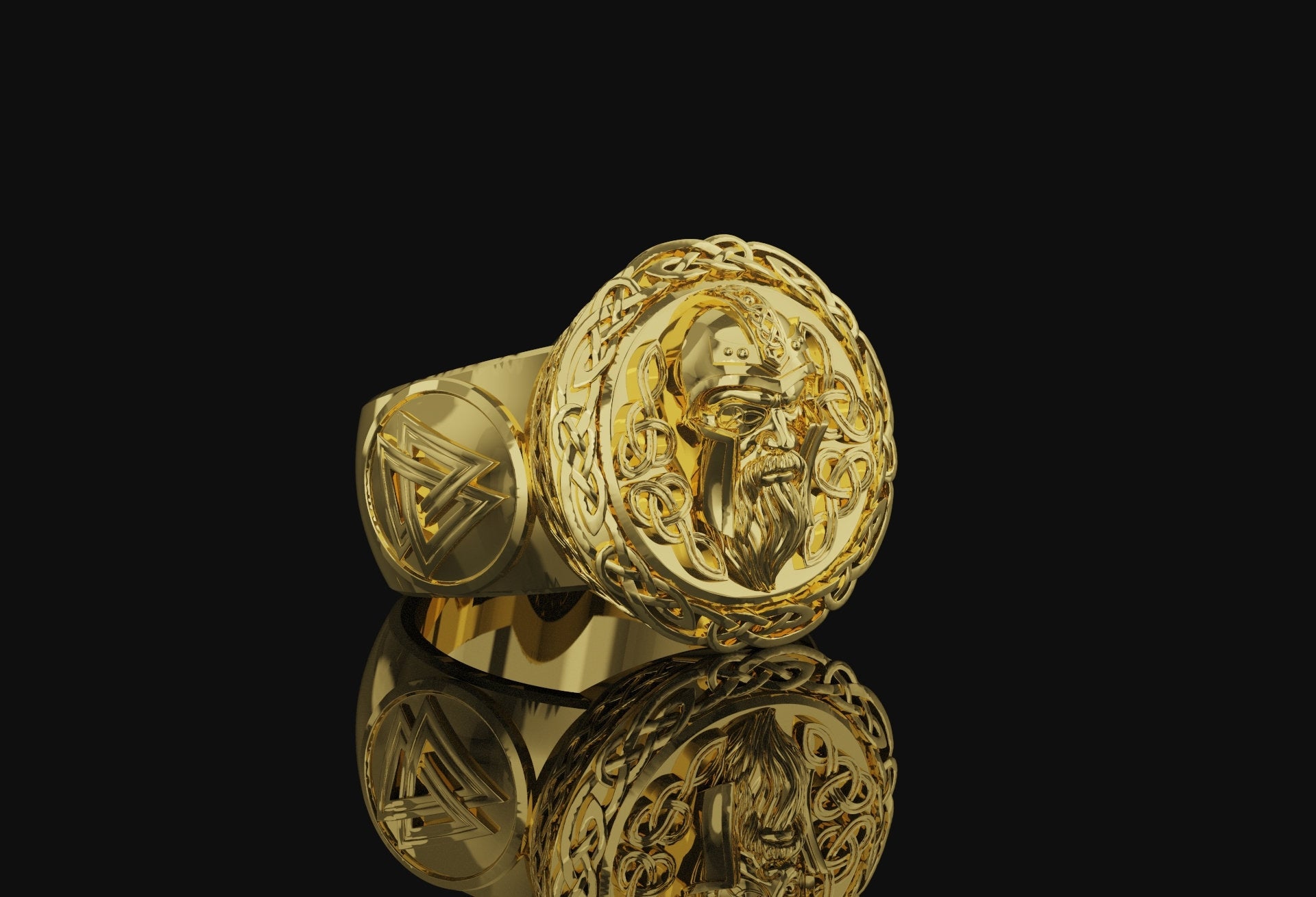 Odin Ring Gold Finish