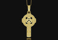 Load image into Gallery viewer, Celtic Cross Necklace Gold Finish
