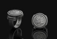 Load image into Gallery viewer, Greek Ring Oxidized Finish
