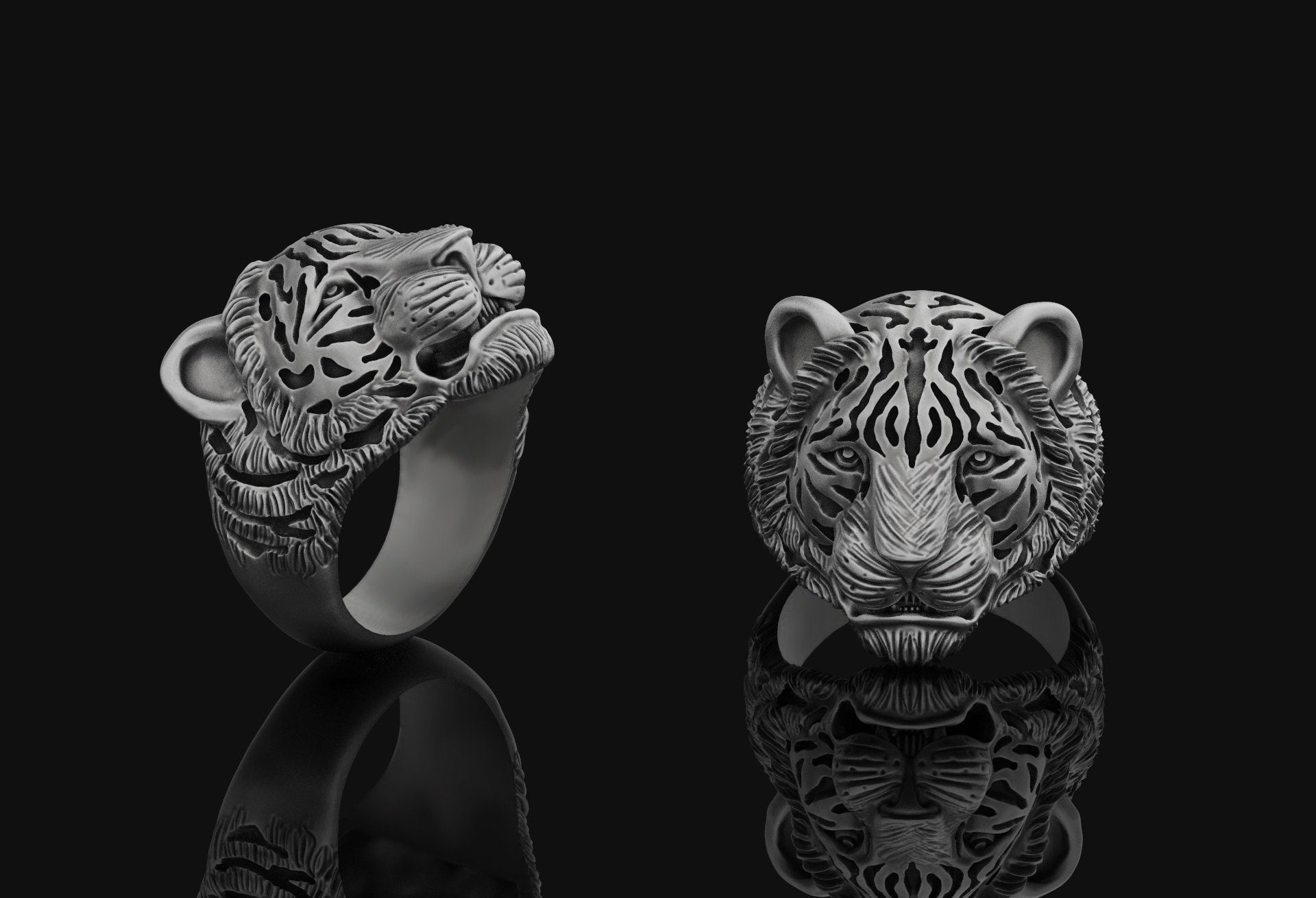 Tiger Ring Oxidized Finish