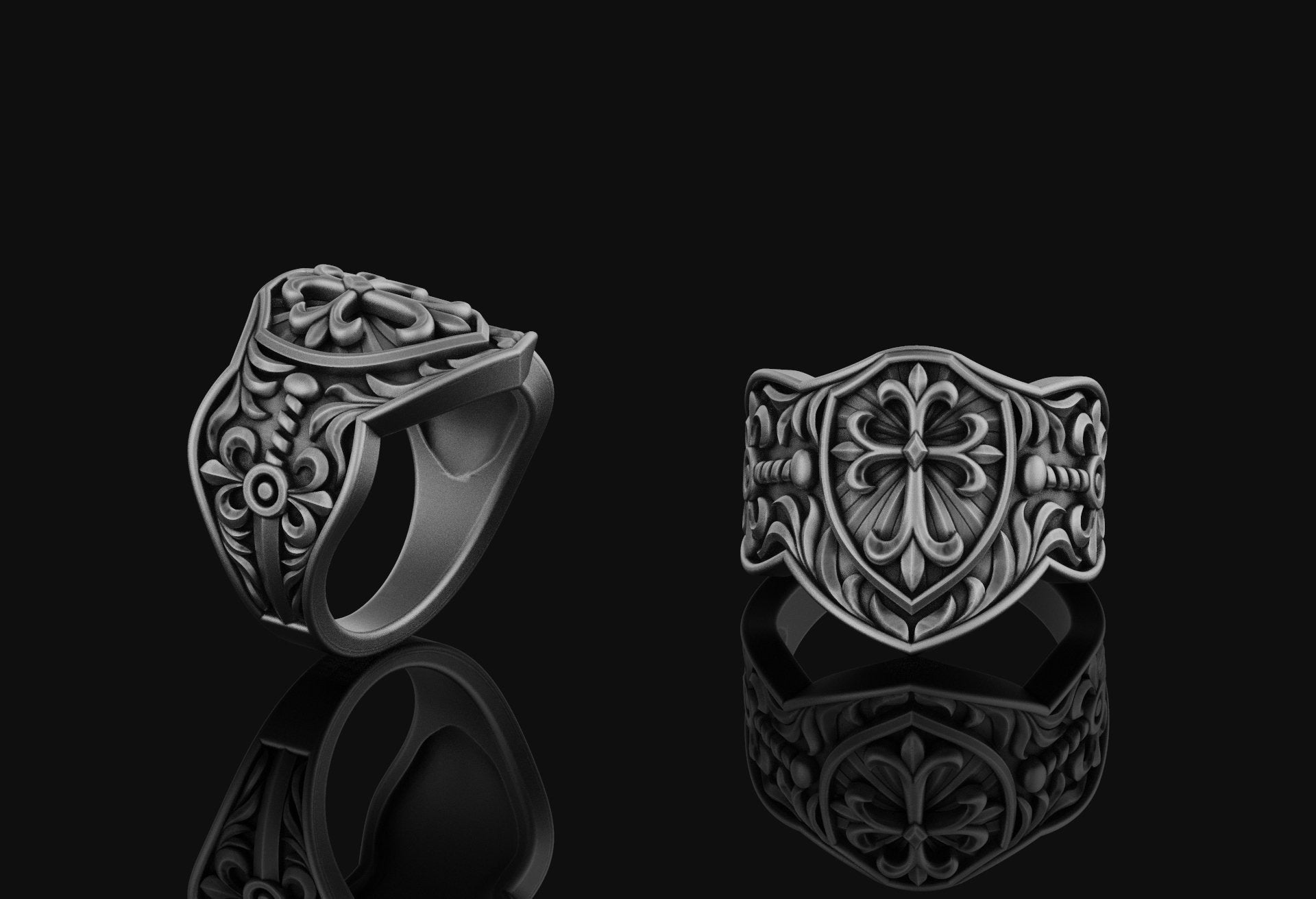 Cross Ring Oxidized Finish