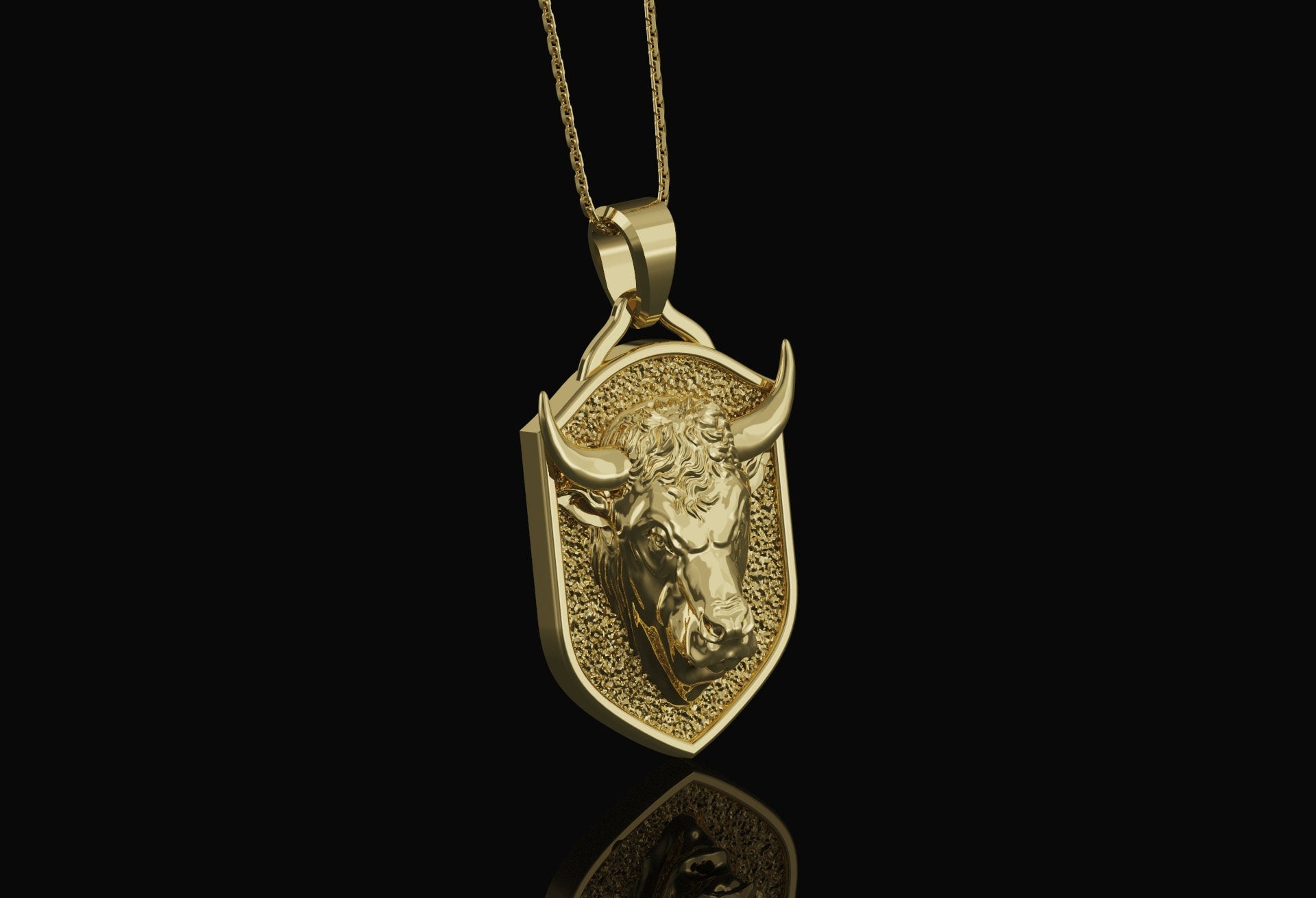 Personalized Bull Pendant