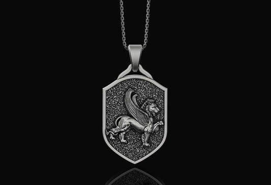Silver Gryphon Pendant