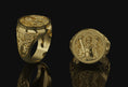 Bild in Galerie-Betrachter laden, Saint Michael Ring Gold Finish
