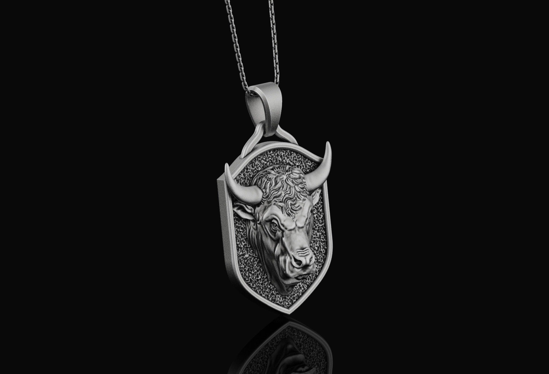 Personalized Bull Pendant