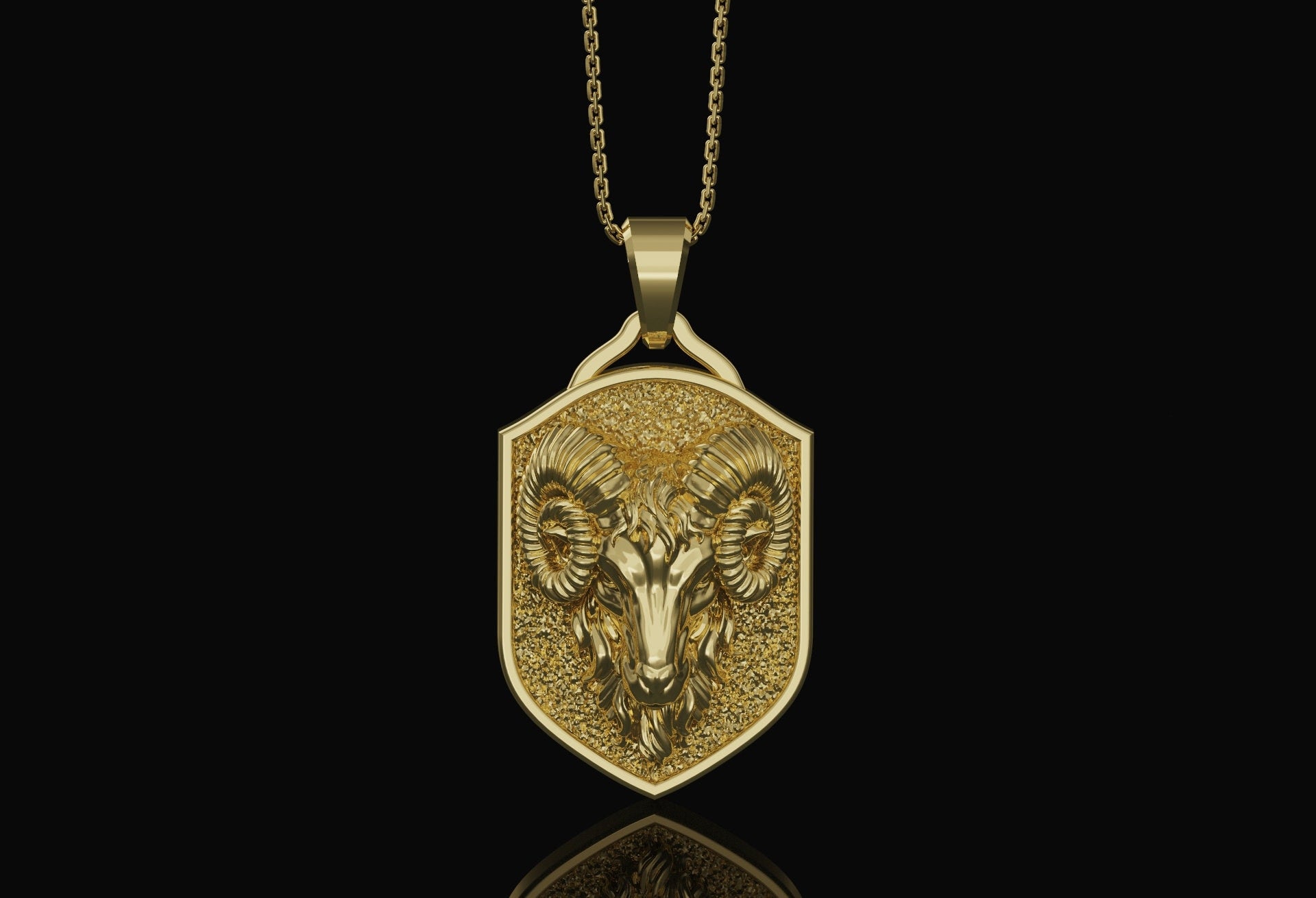 Gothic Ram Head Necklace