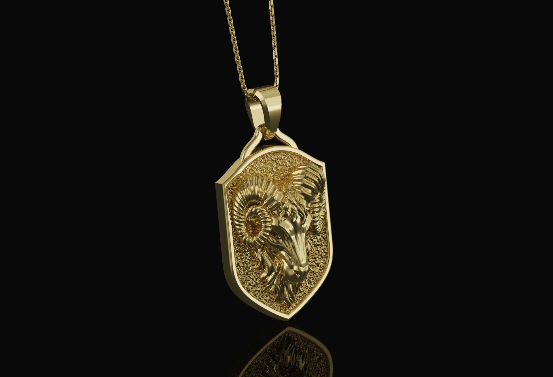 Gothic Ram Head Necklace