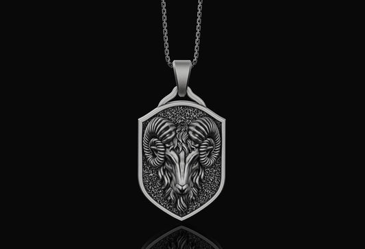 Gothic Ram Head Necklace