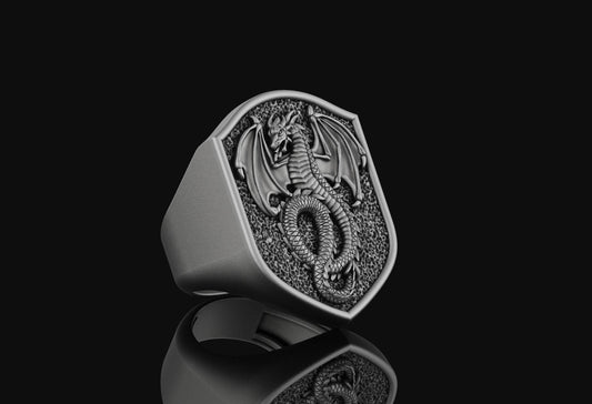 Dragon Ring Oxidized Finish