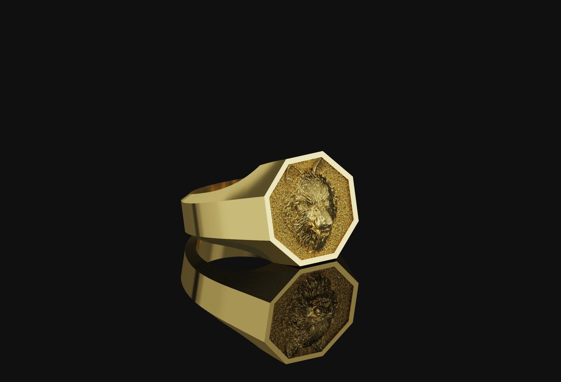 Wolf Signet Ring