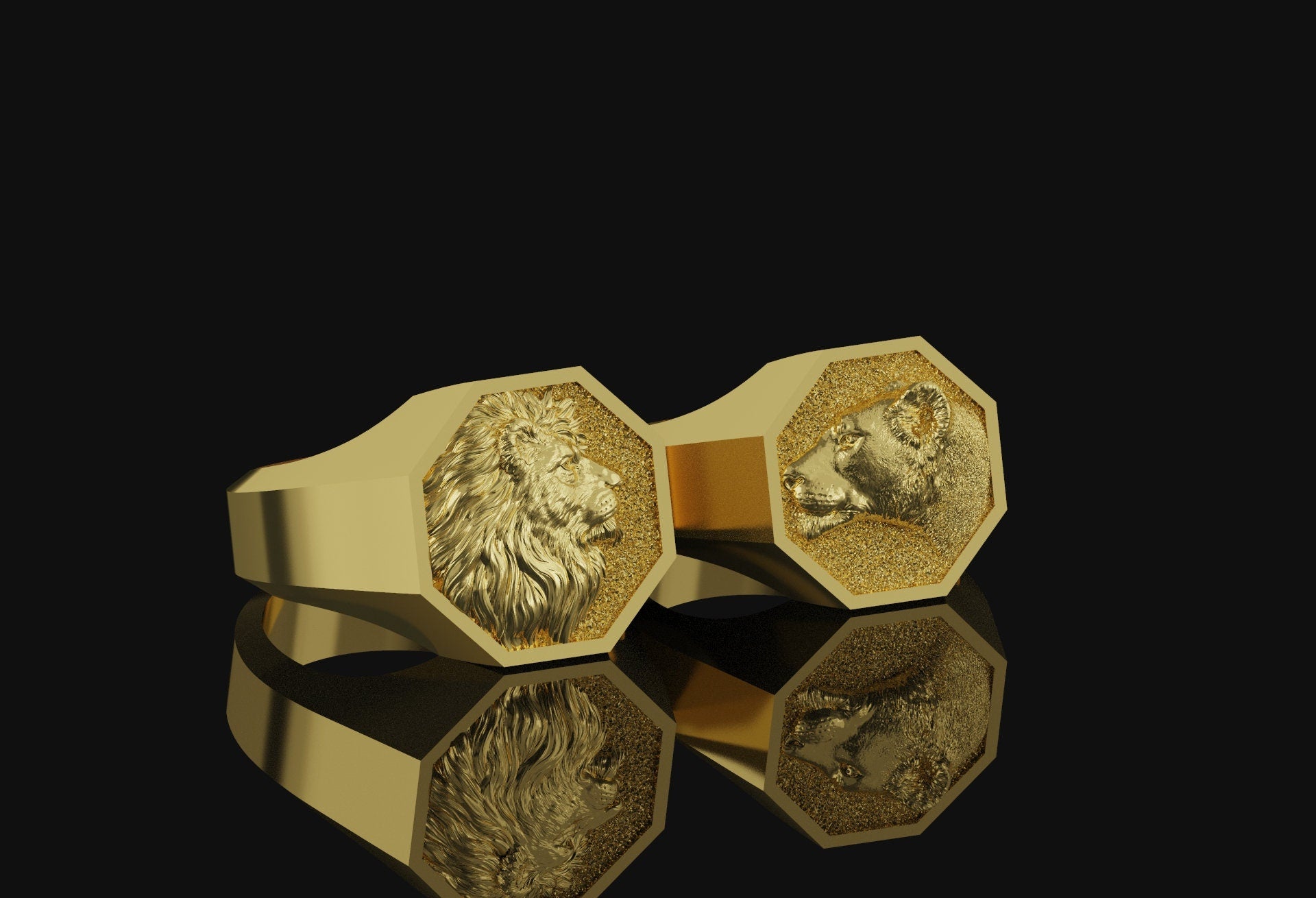 Lion & Lioness Ring