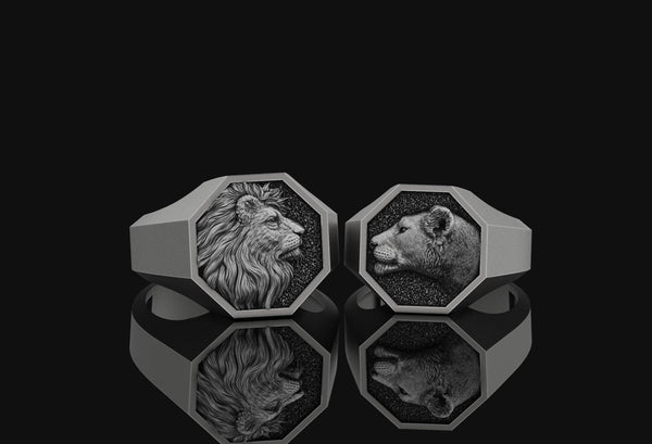 Lion & Lioness Ring