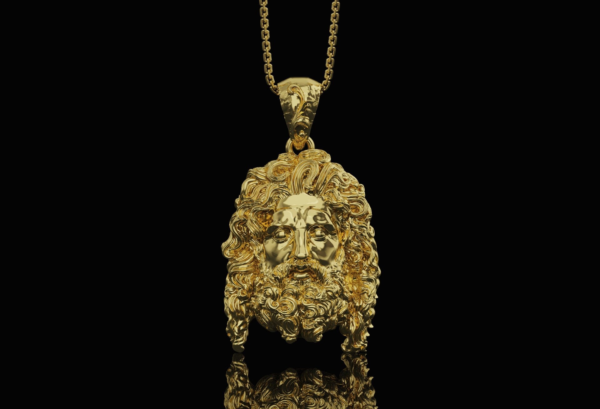 Zeus Necklace Pendant Gold Finish