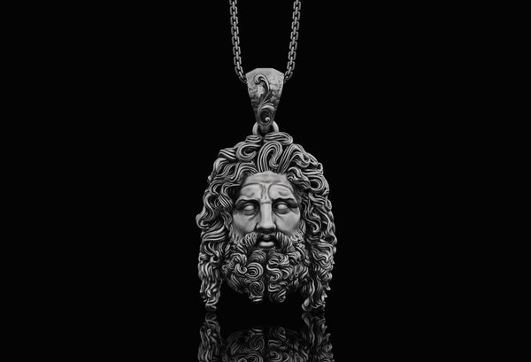 Zeus Necklace Pendant Oxidized Finish