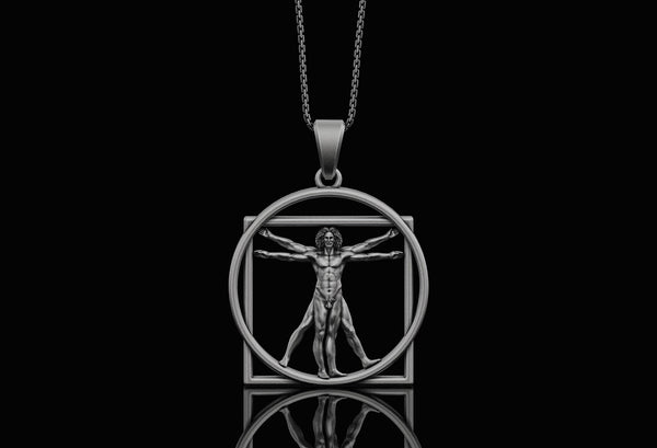 Vitruvian Pendant Oxidized Finish