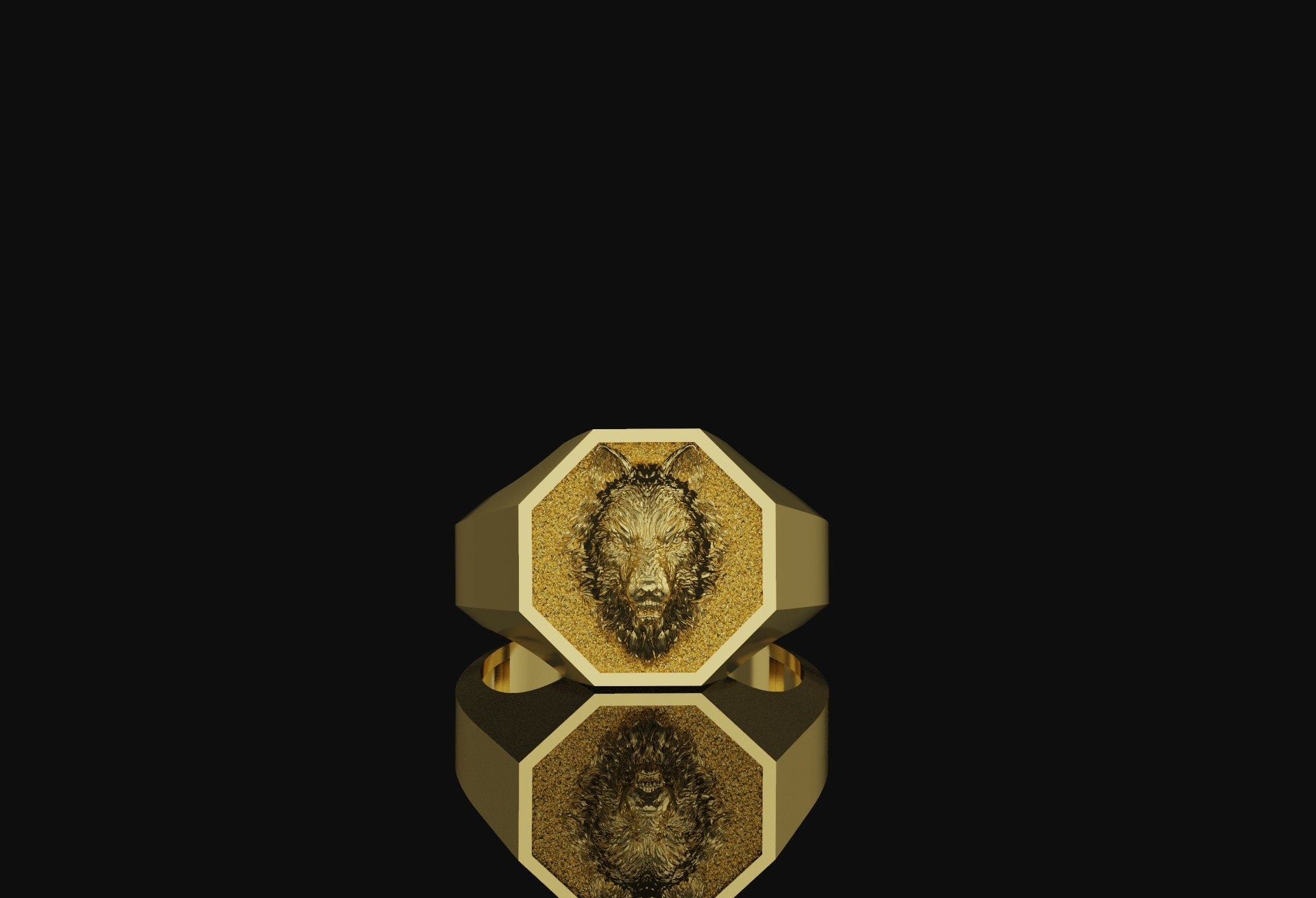 Wolf Signet Ring
