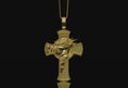 Load image into Gallery viewer, Crucifix Pendant Gold Finish
