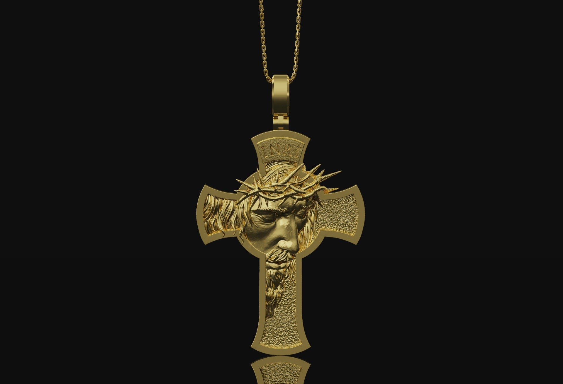 Crucifix Pendant Gold Finish