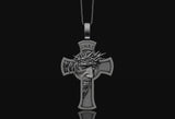 Crucifix Pendant Oxidized Finish