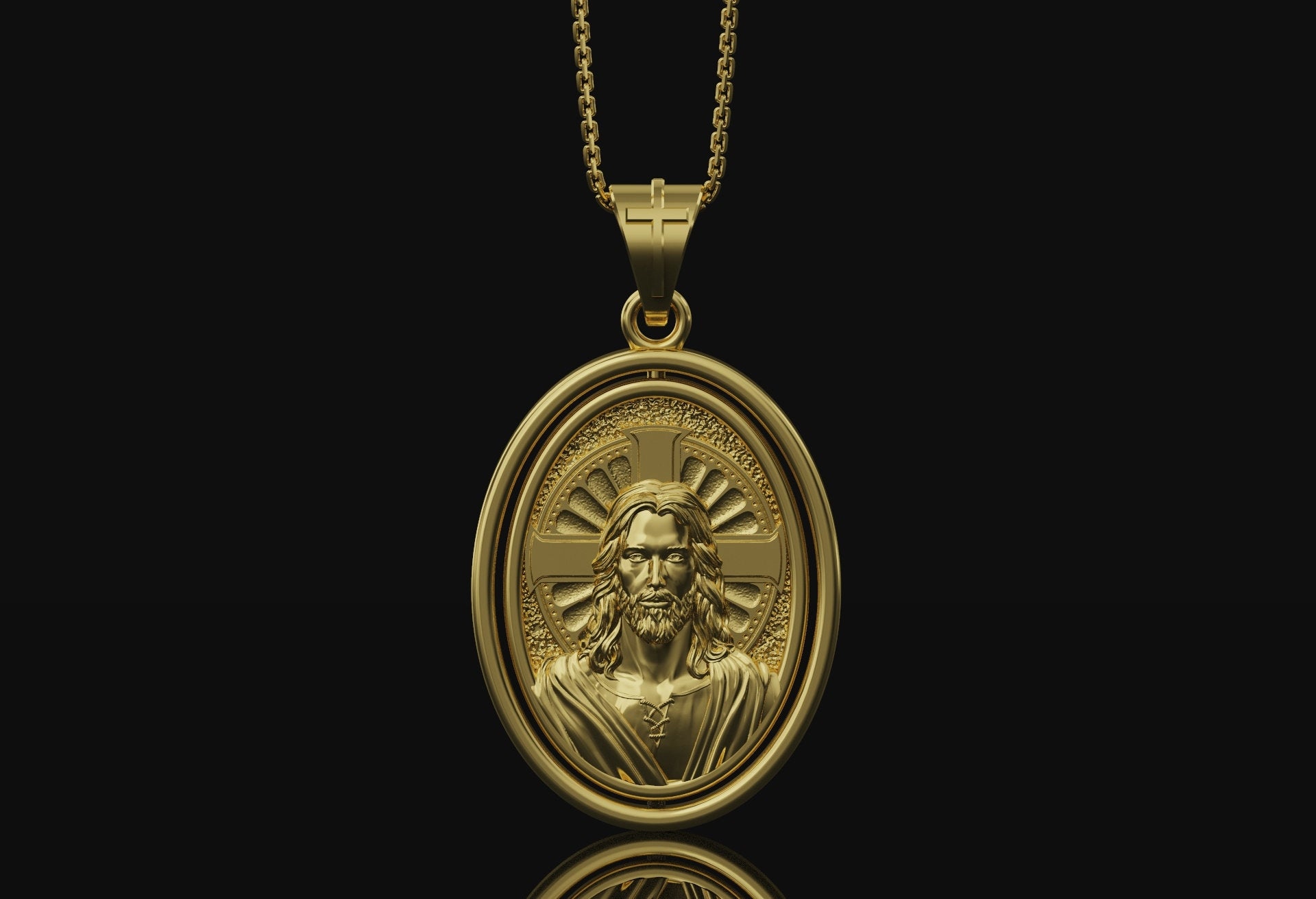 Rotating Jesus Pendant