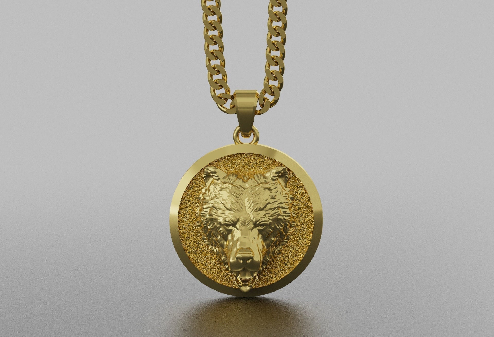 Gold Bear Pendant