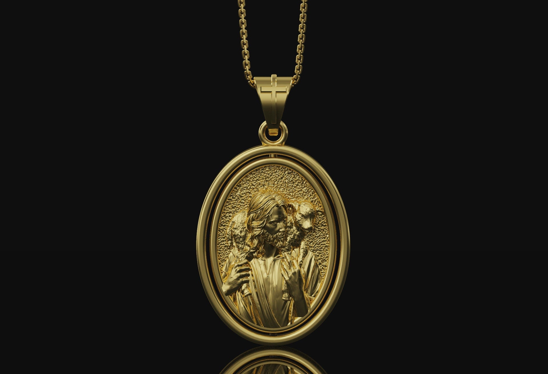Rotating Jesus Pendant