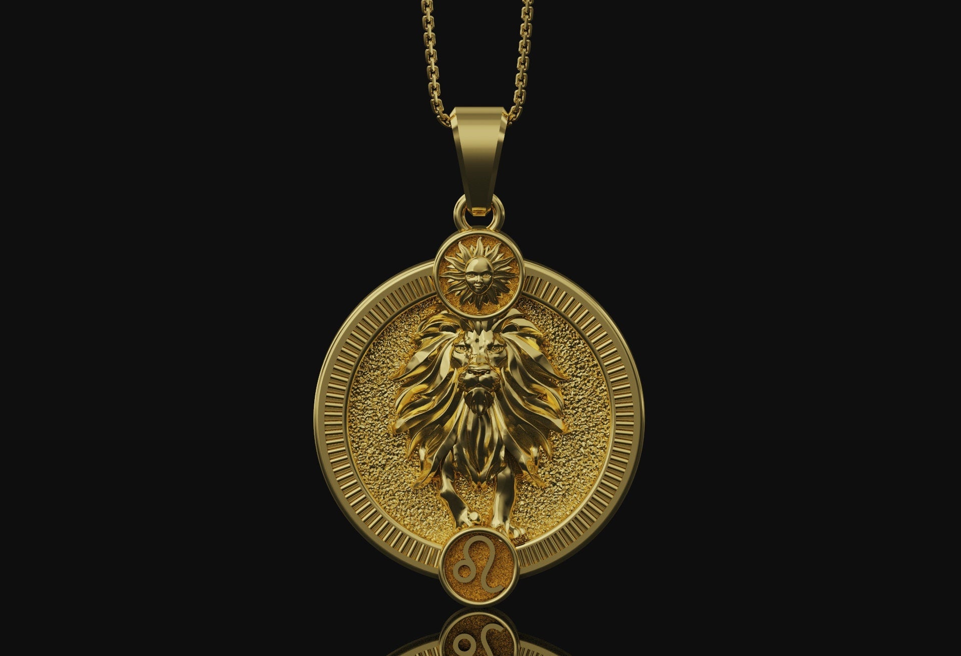 Leo Pendant Gold Finish