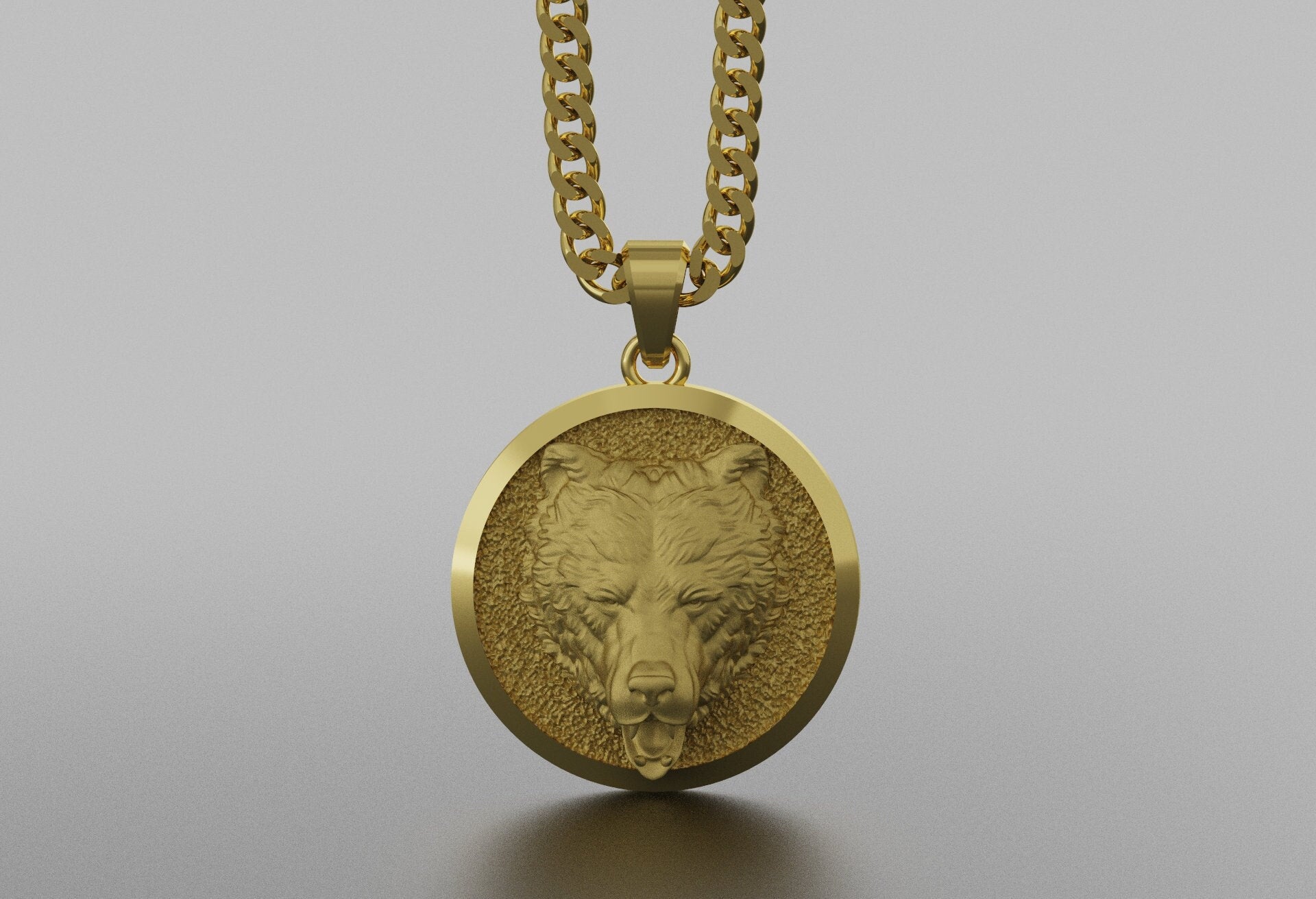 Gold Bear Pendant