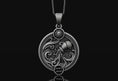 Load image into Gallery viewer, Aquarius Handmade Sterling Silver Necklace Oxidized Finish

