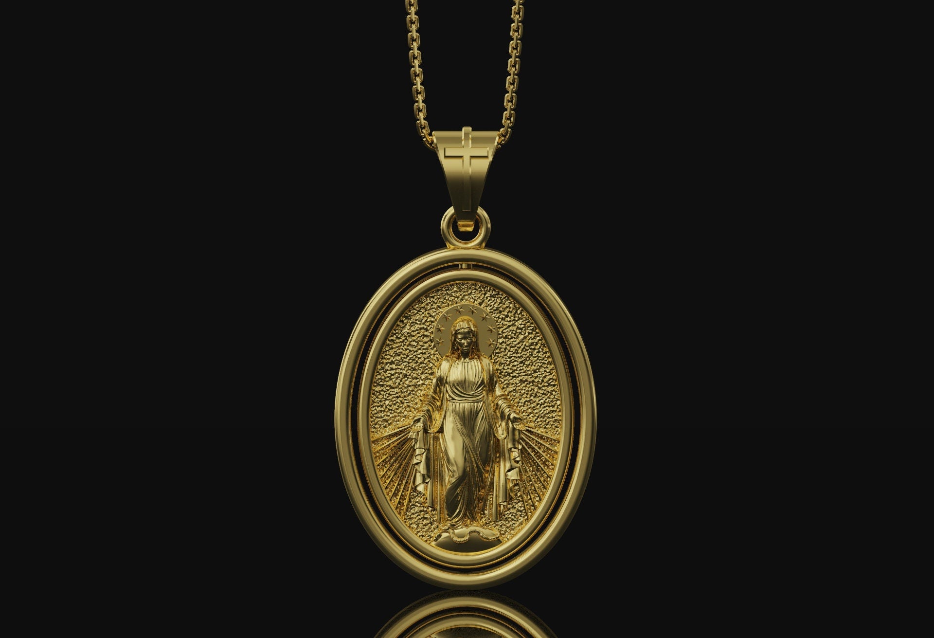 Rotating Mary Pendant