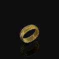 Load image into Gallery viewer, Lizard Scales Band Gold Finish
