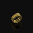 Load image into Gallery viewer, Serpent Skin Band - Engravable Gold Finish
