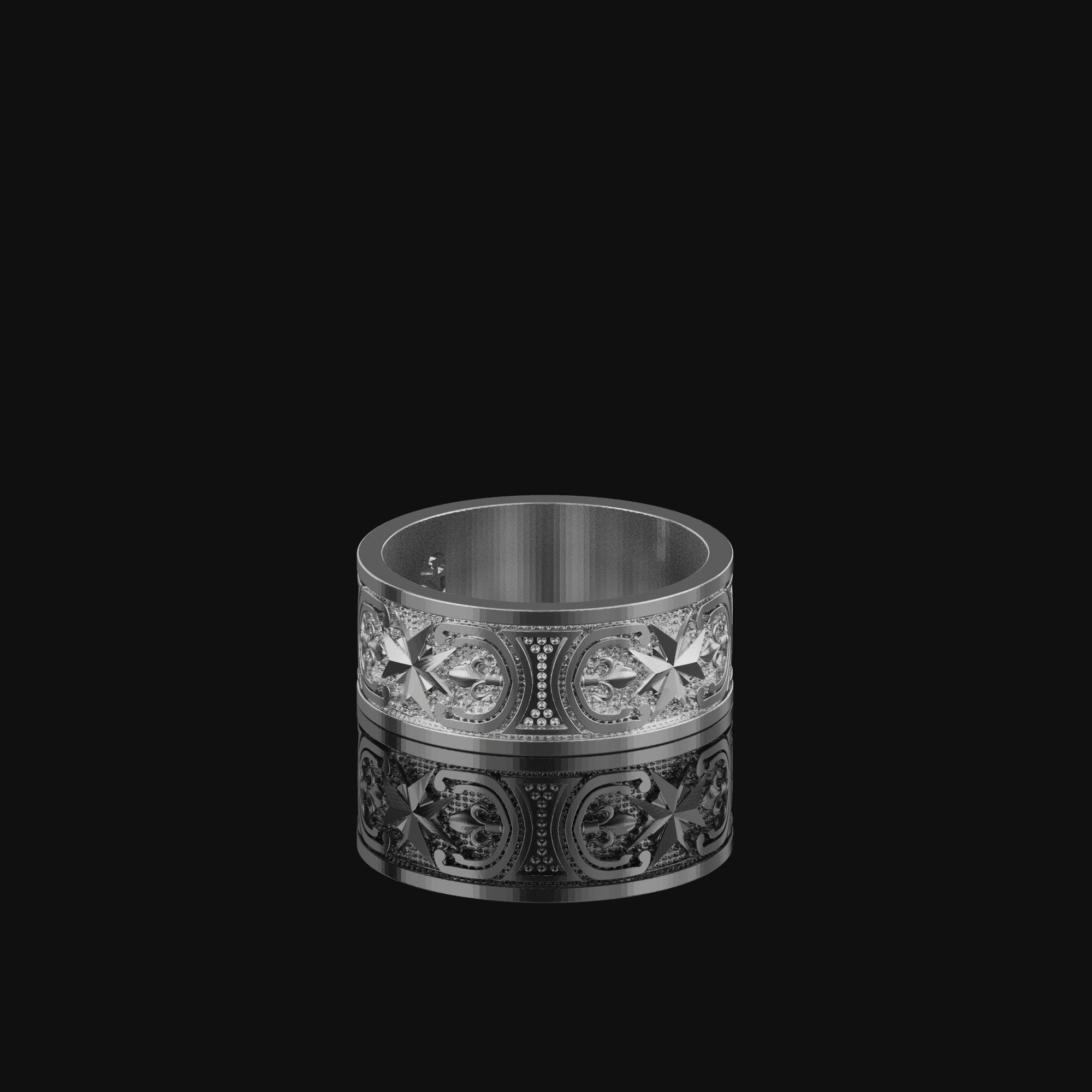 Maltese Cross Band - Engravable