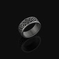 Load image into Gallery viewer, Celtic Triquetra Band - Engravable Oxidized Finish
