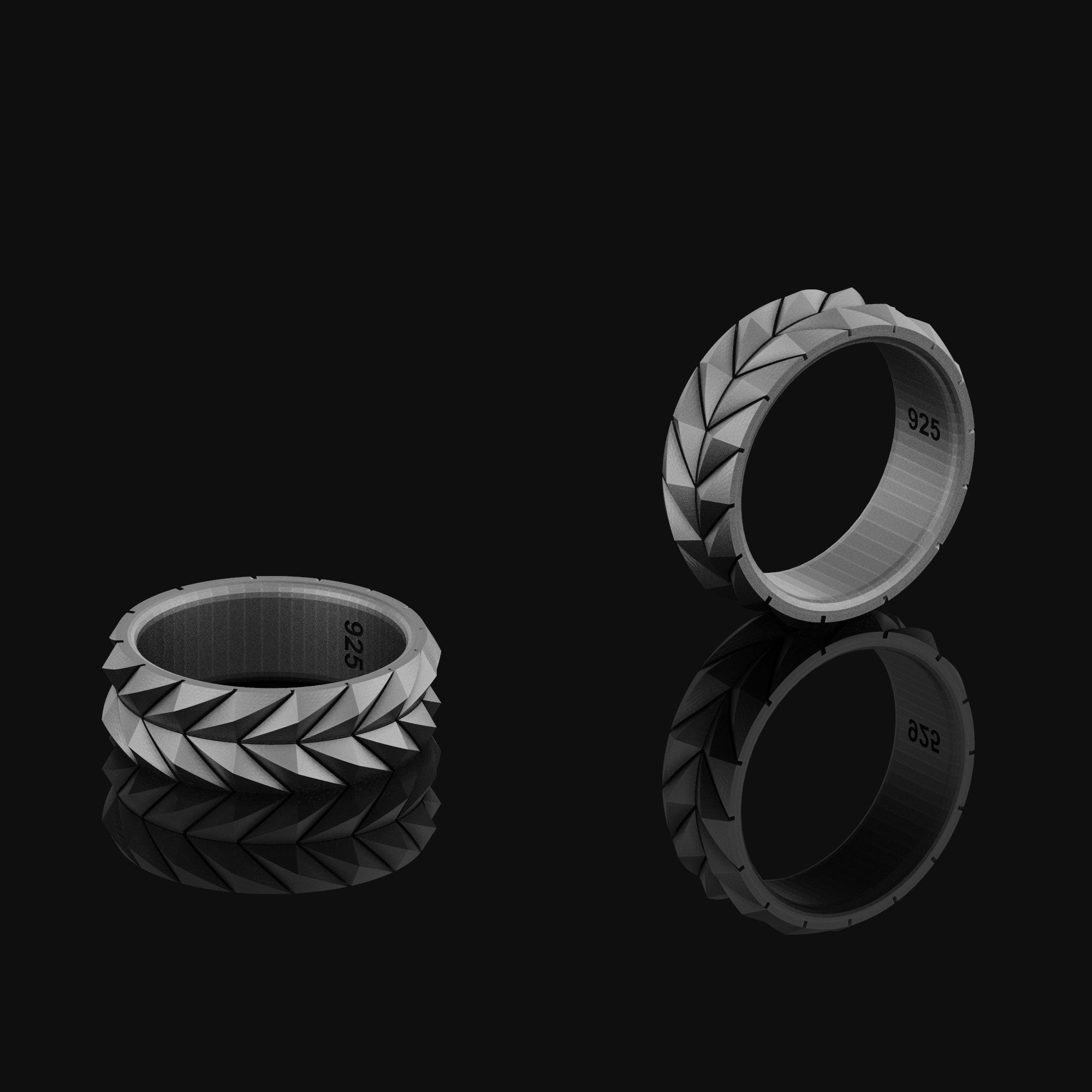 Tire Pattern Band - Engravable