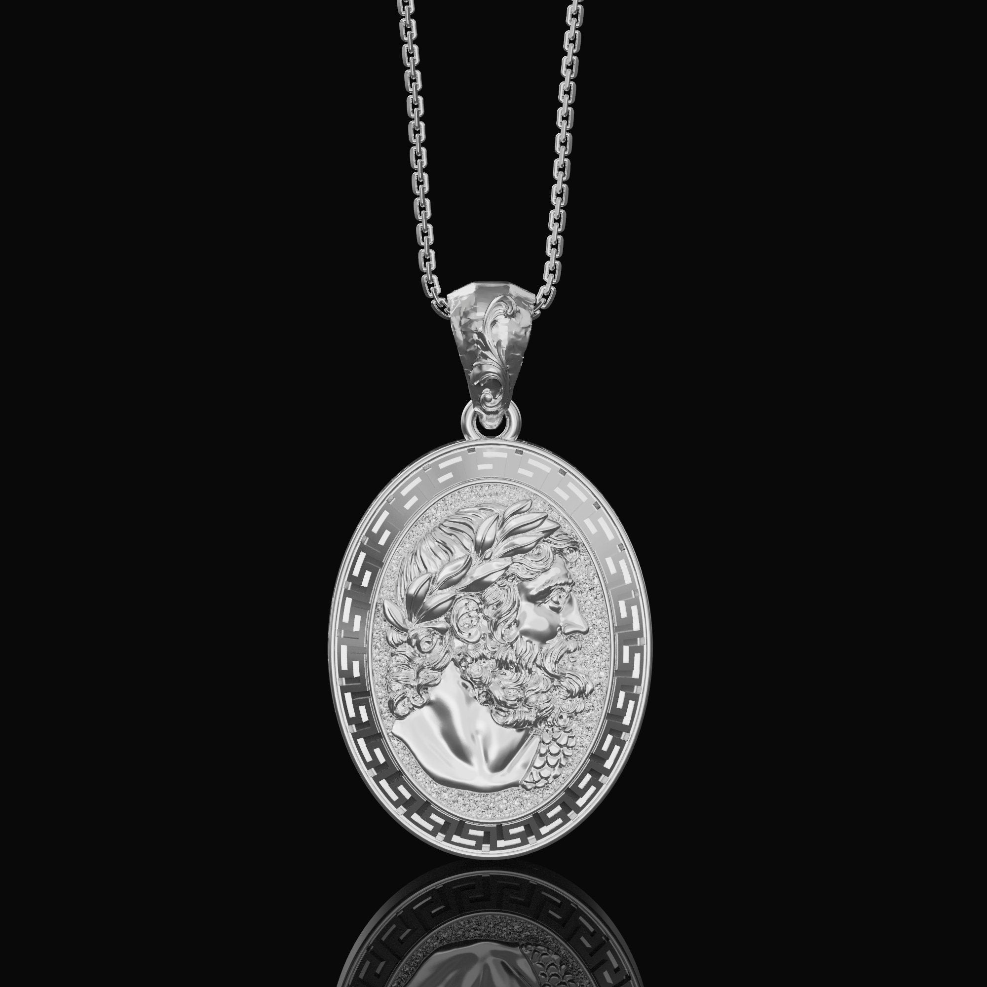 God Zeus Pendant Polished Finish