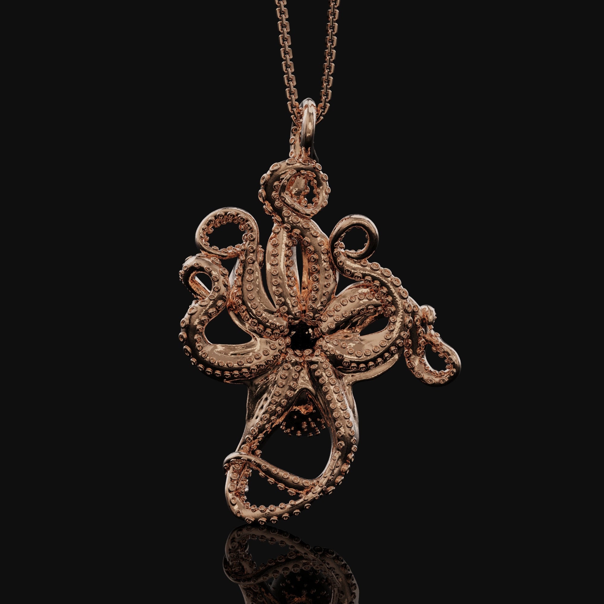 Silver Kraken Necklace,