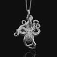 Load image into Gallery viewer, Silver Kraken Necklace,
