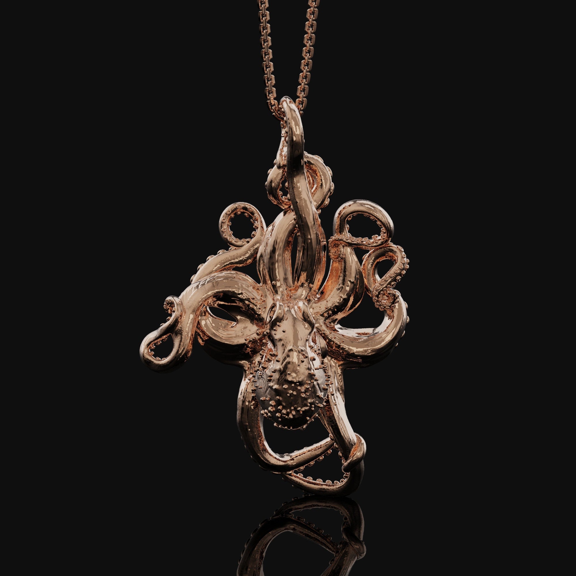 Silver Kraken Necklace,