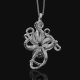 Silver Kraken Necklace,